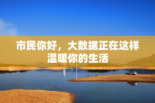 市民你好,大数据正在这样温暖你的生活