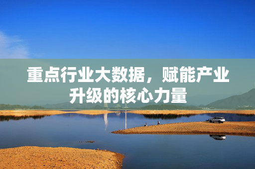 重点行业大数据，赋能产业升级的核心力量