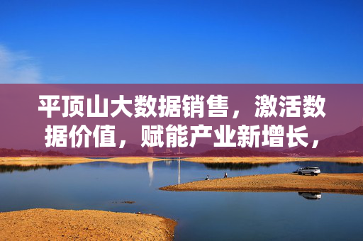 平顶山大数据销售，激活数据价值，赋能产业新增长，平顶山大数据销售激活数据价值赋能产业新增长