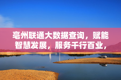 亳州联通大数据查询，赋能智慧发展，服务千行百业，亳州联通大数据查询赋能智慧发展 服务千行百业