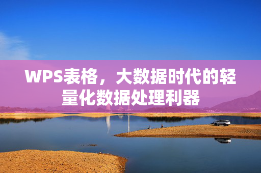 WPS表格，大数据时代的轻量化数据处理利器