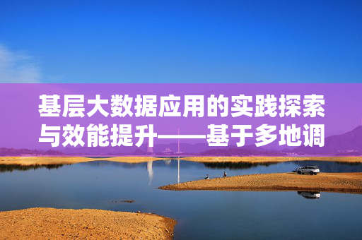 基层大数据应用的实践探索与效能提升——基于多地调研的思考