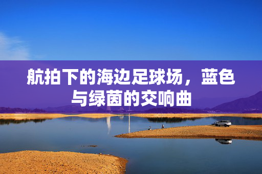 航拍下的海边足球场，蓝色与绿茵的交响曲