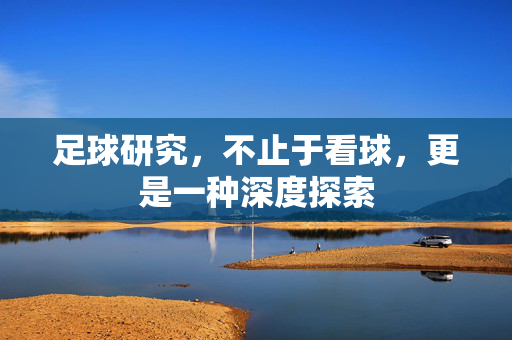 足球研究，不止于看球，更是一种深度探索