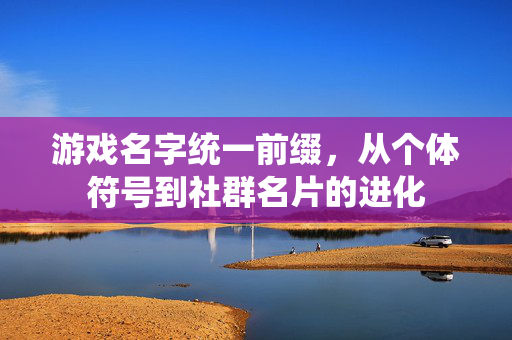 游戏名字统一前缀，从个体符号到社群名片的进化