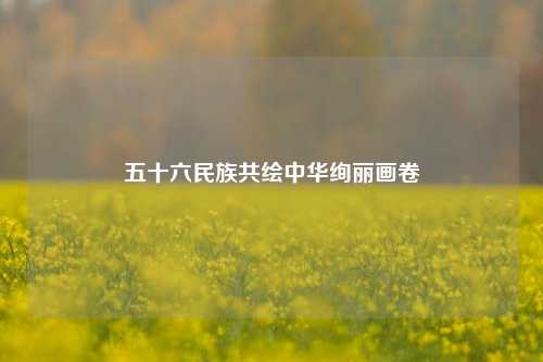 五十六民族共绘中华绚丽画卷