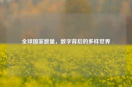 全球国家数量,数字背后的多样世界