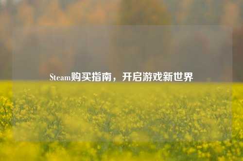 Steam购买指南，开启游戏新世界