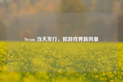 Steam 当天发行，掀游戏界新风暴