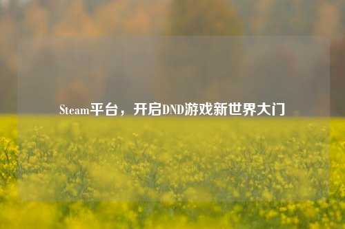 Steam平台，开启DND游戏新世界大门