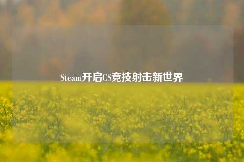 Steam开启CS竞技射击新世界