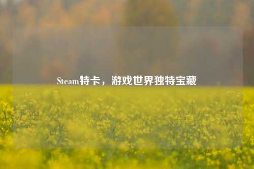 Steam特卡，游戏世界独特宝藏