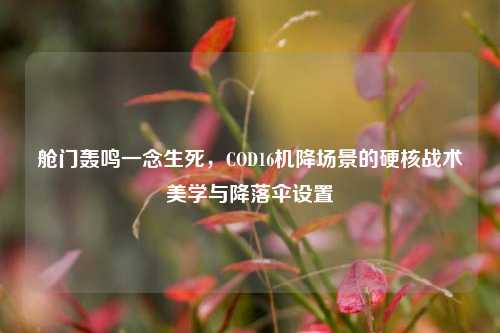 舱门轰鸣一念生死,COD16机降场景的硬核战术美学与降落伞设置