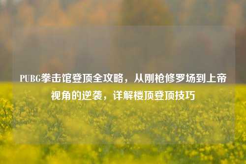 PUBG拳击馆登顶全攻略，从刚枪修罗场到上帝视角的逆袭，详解楼顶登顶技巧