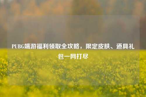PUBG端游福利领取全攻略,限定皮肤、道具礼包一网打尽