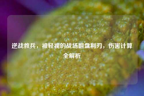 逆战救兵,被轻视的战场翻盘利刃,伤害计算全解析