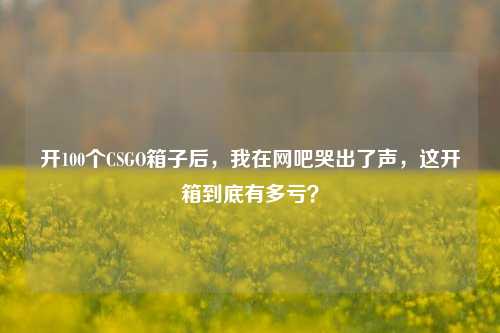 开100个CSGO箱子后，我在网吧哭出了声，这开箱到底有多亏？