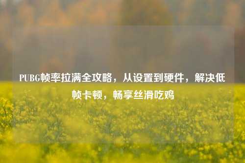 PUBG帧率拉满全攻略，从设置到硬件，解决低帧卡顿，畅享丝滑吃鸡