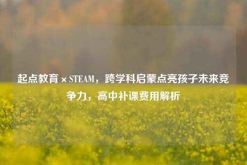 起点教育×STEAM，跨学科启蒙点亮孩子未来竞争力，高中补课费用解析