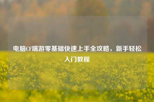 电脑CF端游零基础快速上手全攻略，新手轻松入门教程