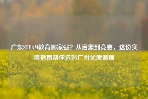 广东STEAM教育哪家强？从启蒙到竞赛，这份实用指南帮你选对广州优质课程