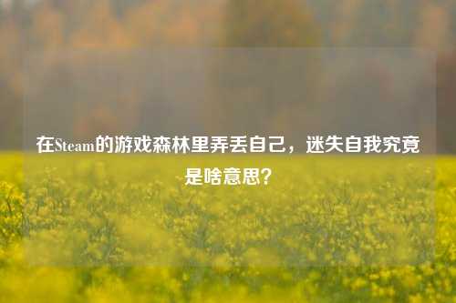 在Steam的游戏森林里弄丢自己，迷失自我究竟是啥意思？