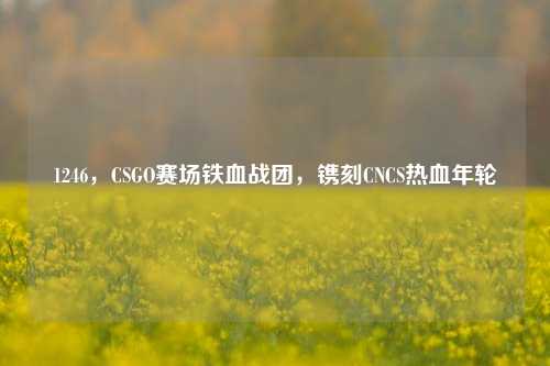 1246，CSGO赛场铁血战团，镌刻CNCS热血年轮