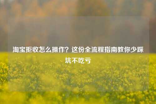      拒收怎么操作？这份全流程指南教你少踩坑不吃亏
