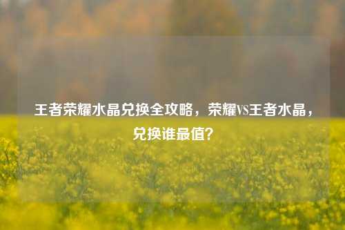 王者荣耀水晶兑换全攻略，荣耀VS王者水晶，兑换谁最值？