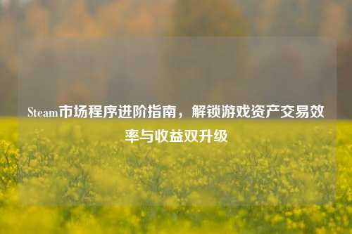 Steam市场程序进阶指南，解锁游戏资产交易效率与收益双升级