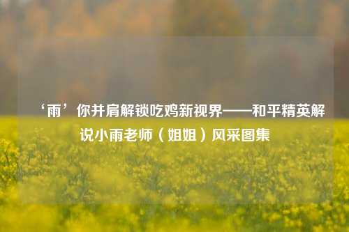 ‘雨’你并肩解锁吃鸡新视界——和平精英解说小雨老师（姐姐）风采图集