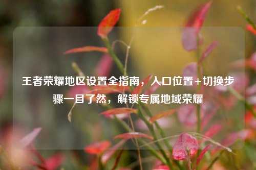 王者荣耀地区设置全指南，入口位置+切换步骤一目了然，解锁专属地域荣耀