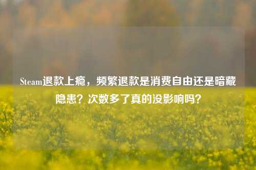 Steam退款上瘾，频繁退款是消费自由还是暗藏隐患？次数多了真的没影响吗？