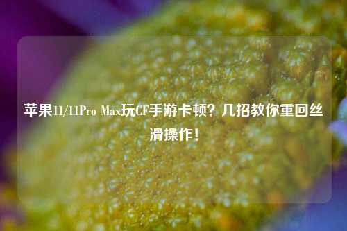 苹果11/11Pro Max玩CF手游卡顿？几招教你重回丝滑操作！