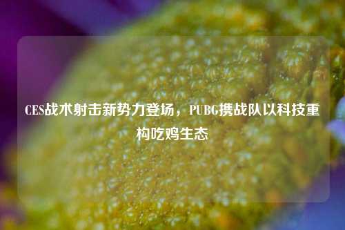 CES战术射击新势力登场，PUBG携战队以科技重构吃鸡生态