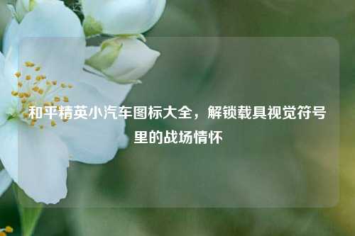 和平精英小汽车图标大全，解锁载具视觉符号里的战场情怀