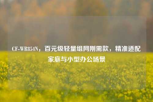 CF-WR854N，百元级轻量组网刚需款，精准适配家庭与小型办公场景