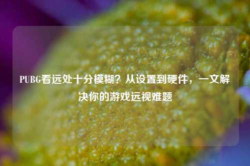 PUBG看远处十分模糊？从设置到硬件，一文解决你的游戏远视难题