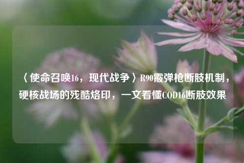 〈使命召唤16，现代战争〉R90霰弹枪断肢机制，硬核战场的残酷烙印，一文看懂COD16断肢效果