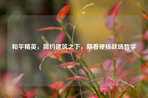 和平精英，简约建筑之下，藏着硬核战场哲学