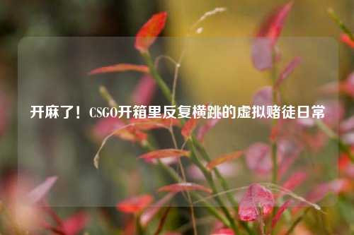 开麻了！CSGO开箱里反复横跳的虚拟赌徒日常
