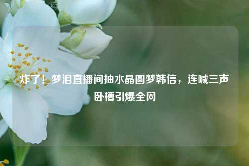 炸了！梦泪直播间抽水晶圆梦韩信，连喊三声     引爆全网
