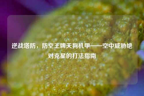 逆战塔防，防空王牌天狗机甲——空中威胁绝对克星的打法指南