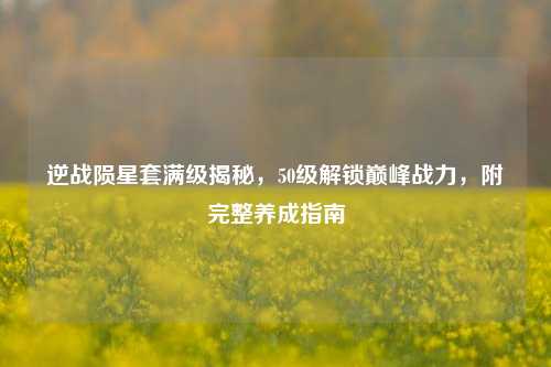 逆战陨星套满级揭秘，50级解锁巅峰战力，附完整养成指南