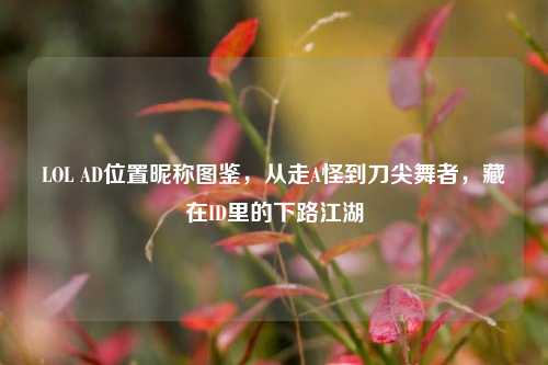 LOL AD位置昵称图鉴,从走A怪到刀尖舞者,藏在ID里的下路江湖