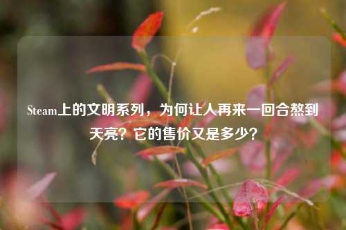 Steam上的文明系列,为何让人再来一回合熬到天亮?它的售价又是多少?