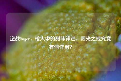 逆战Suger,枪火中的甜味锋芒,溯光之戒究竟有何作用?