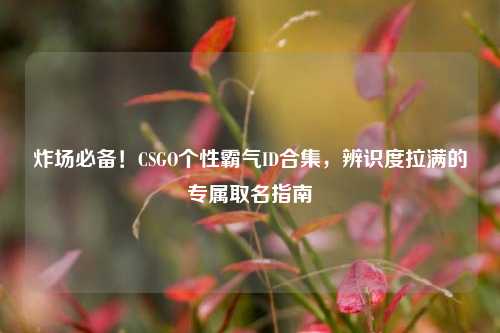 炸场必备！CSGO个性霸气ID合集，辨识度拉满的专属取名指南