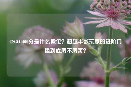 CSGO1400分是什么段位?超越半数玩家的进阶门槛到底厉不厉害?