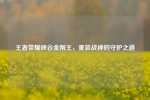 王者荣耀峡谷金刚王,重装战神的守护之道